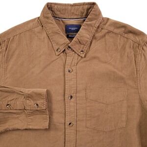 7 Diamonds Shirt Mens XL Regular Fit Corduroy Tan Button Down NWT